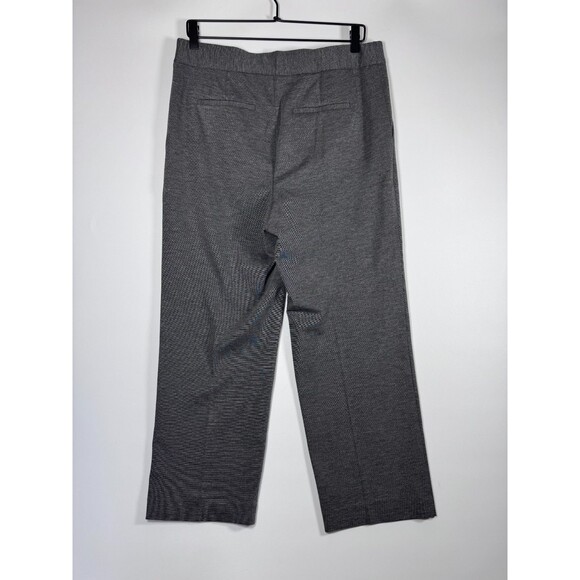Talbots Refined Ponte Straight Leg Pants Womens Medium Gray Stretch Knit Ankle - Picture 3 of 13